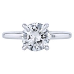 Platinum Round Diamond Engagement Ring