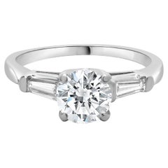 Platinum Round Diamond Engagement Ring