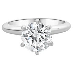 Platinum Round Diamond Engagement Ring
