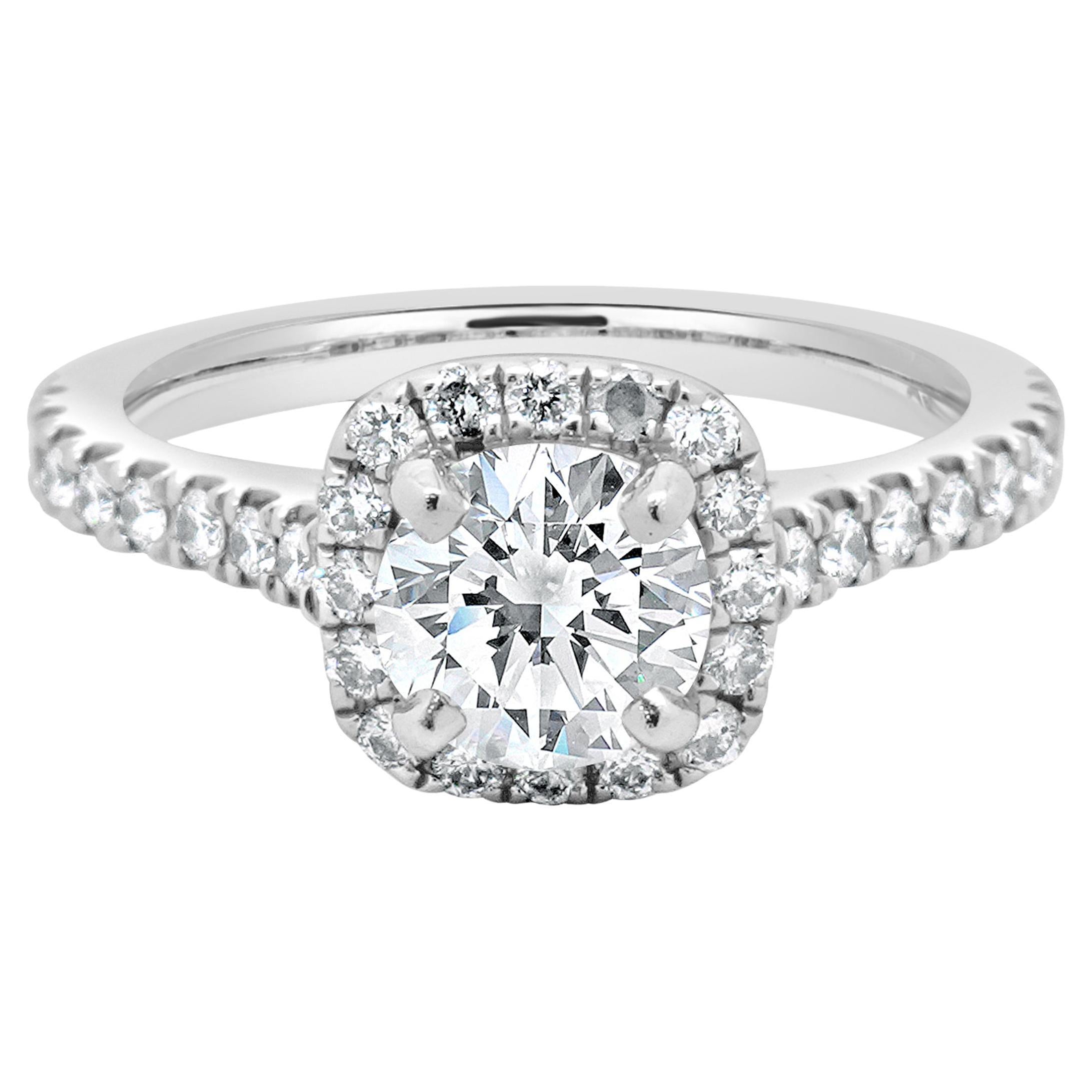 Platinum Round Diamond Engagement Ring