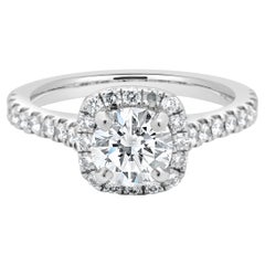 Platinum Round Diamond Engagement Ring