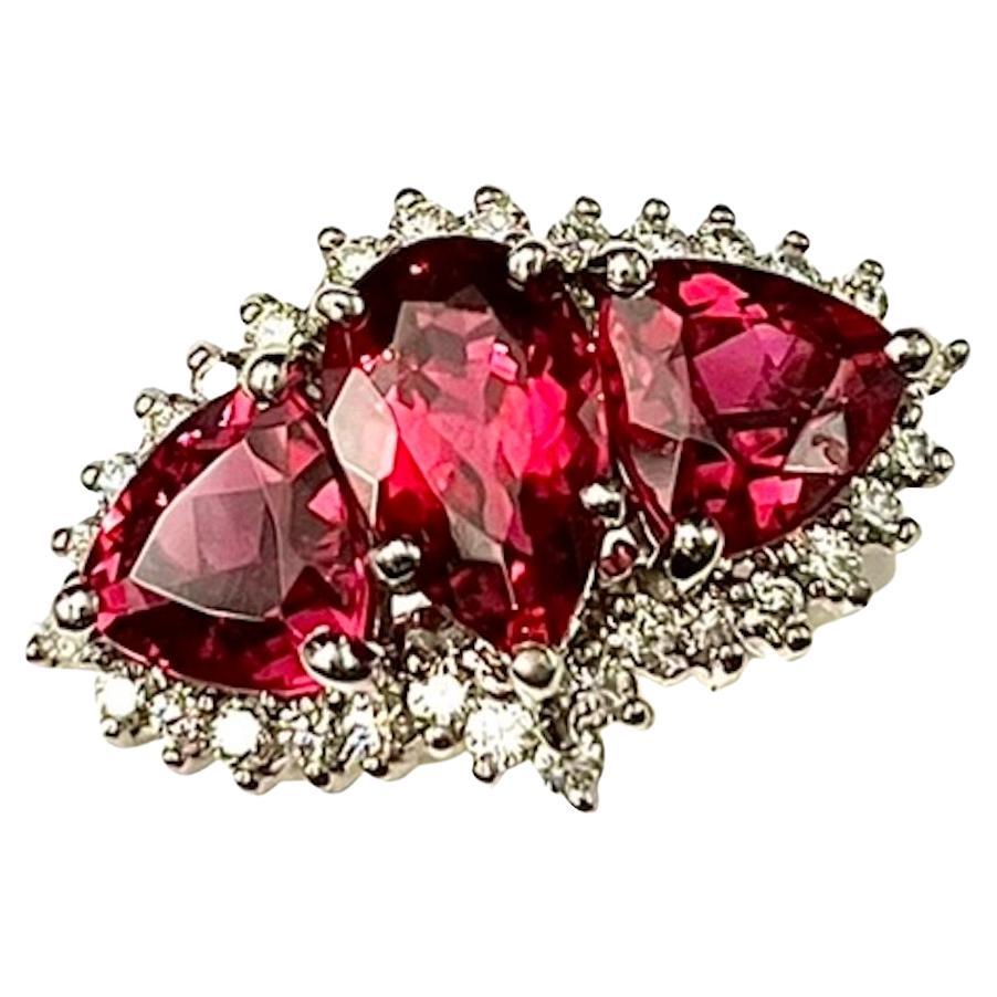 Platinum Rubellite Tourmaline Ring For Sale