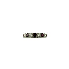 Platinum Ruby and Diamond Eternity Band Ring Size 6.75 #21766