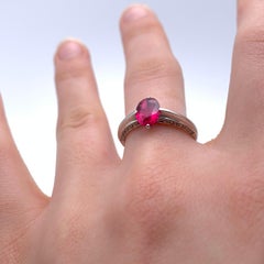 Platinum Ruby and Diamond Ring