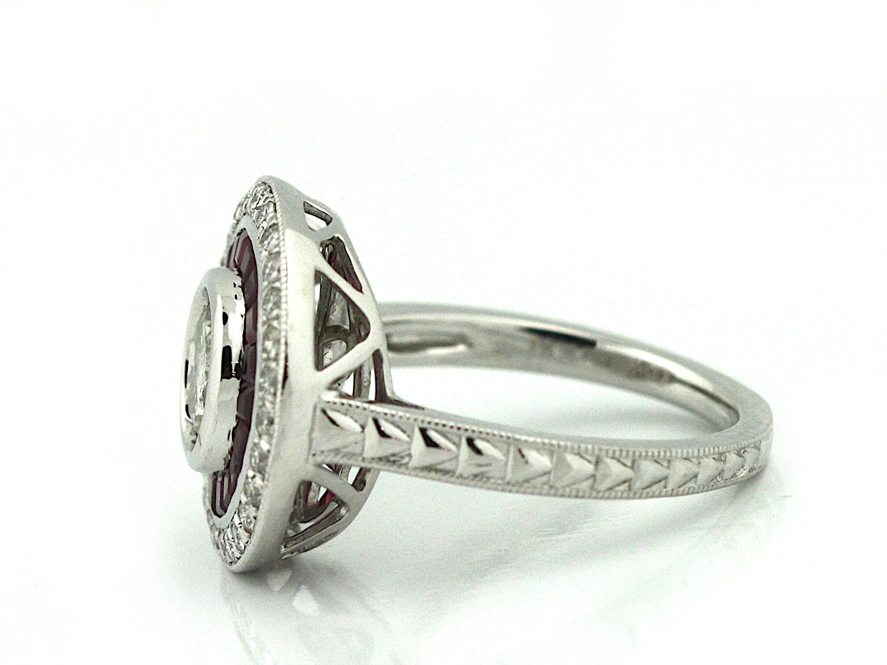 For Sale:  Platinum Ruby and Diamond Ring 3