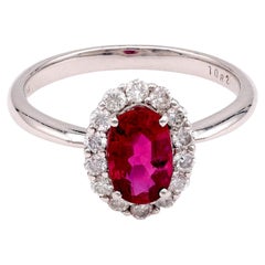 Platinum Ruby and Diamond Ring