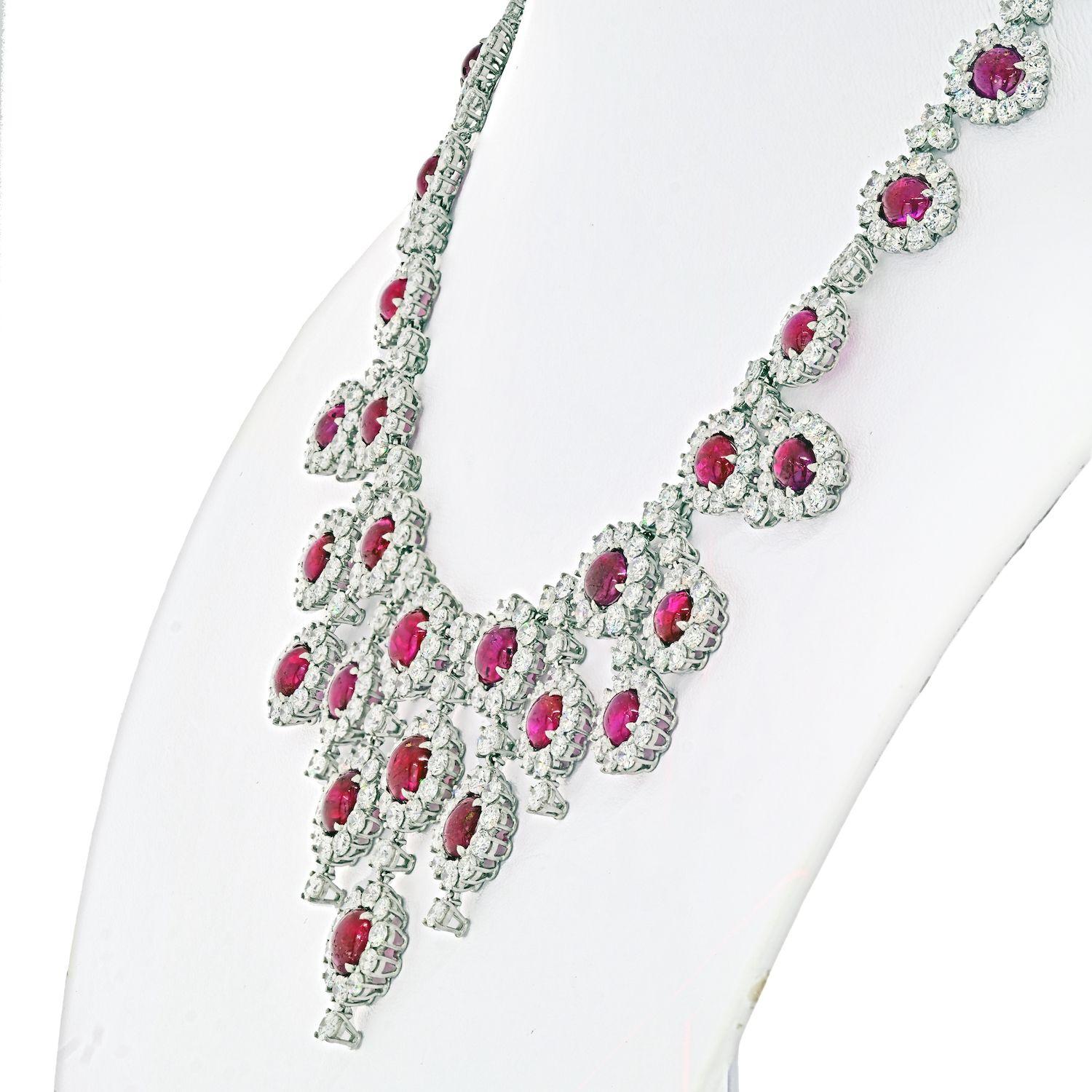 platinum ruby necklace