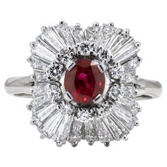 Platinum Ruby Ring