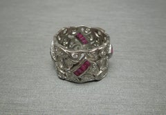 Platinum Ruby Tiara Eternity Band