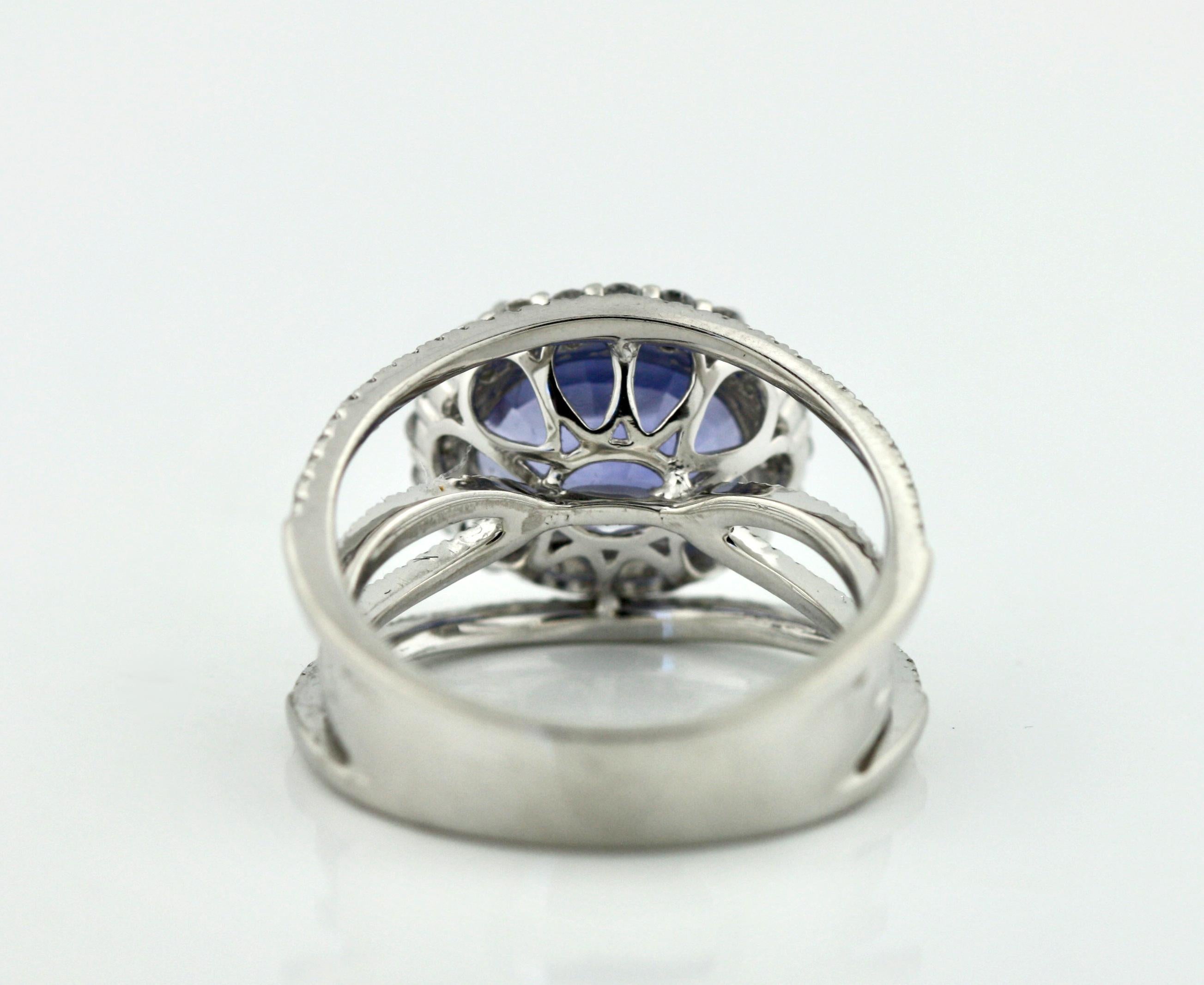 Platinum, Sapphire and Diamond Ring 1