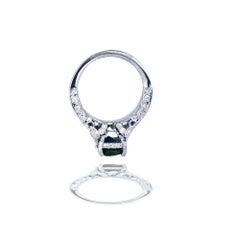 Platinum, Sapphire and Diamond Solitaire Ring 3.54 CTW