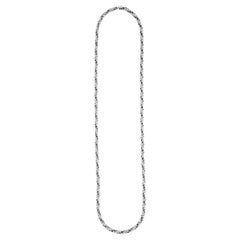 Platinum Sapphire and Diamond Twisting Long Necklace/Two Shorter Necklaces