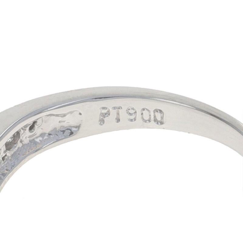 Women's Platinum Sapphire & Diamond Engagement Ring - 900 Round .77ctw For Sale