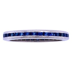 Platinum Sapphire Eternity Band