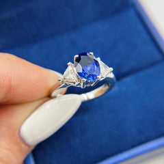 Platinum Sapphire Fashion Cocktail Ring