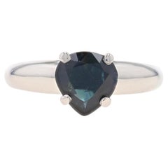 Platinum Sapphire Solitaire Engagement Ring - 900 Pear 1.55ct