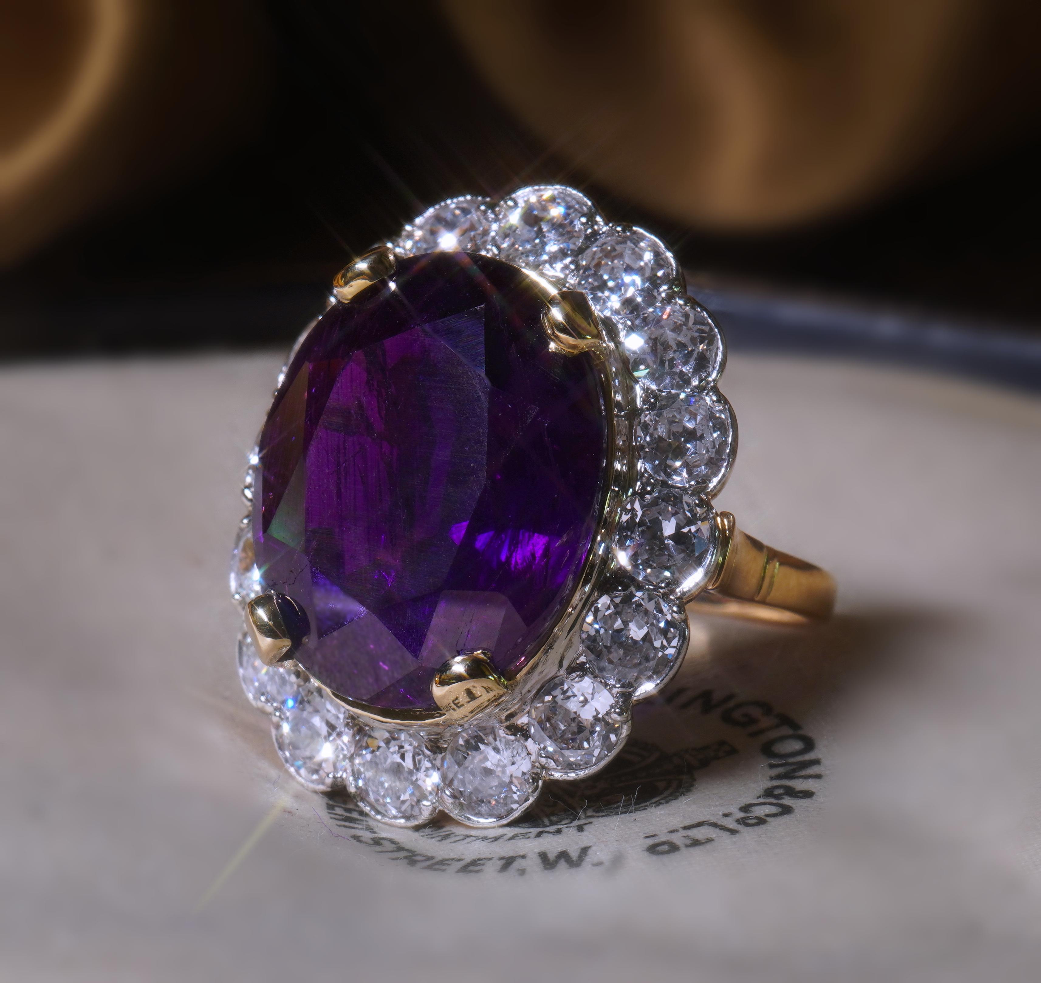 Old South Jewels se enorgullece de presentar... LO MEJOR DE LO MEJOR... ¡GIA IMPRESIONANTE PLATINO ENORME 17,37 QUILATES SIN CALENTAR ZAFIRO PÚRPURA DIAMANTE ANILLO DE LA VENDIMIA Y LA CAJA!   ZAFIRO NATURAL GIGANTE DE 13,51 QUILATES DE COLOR