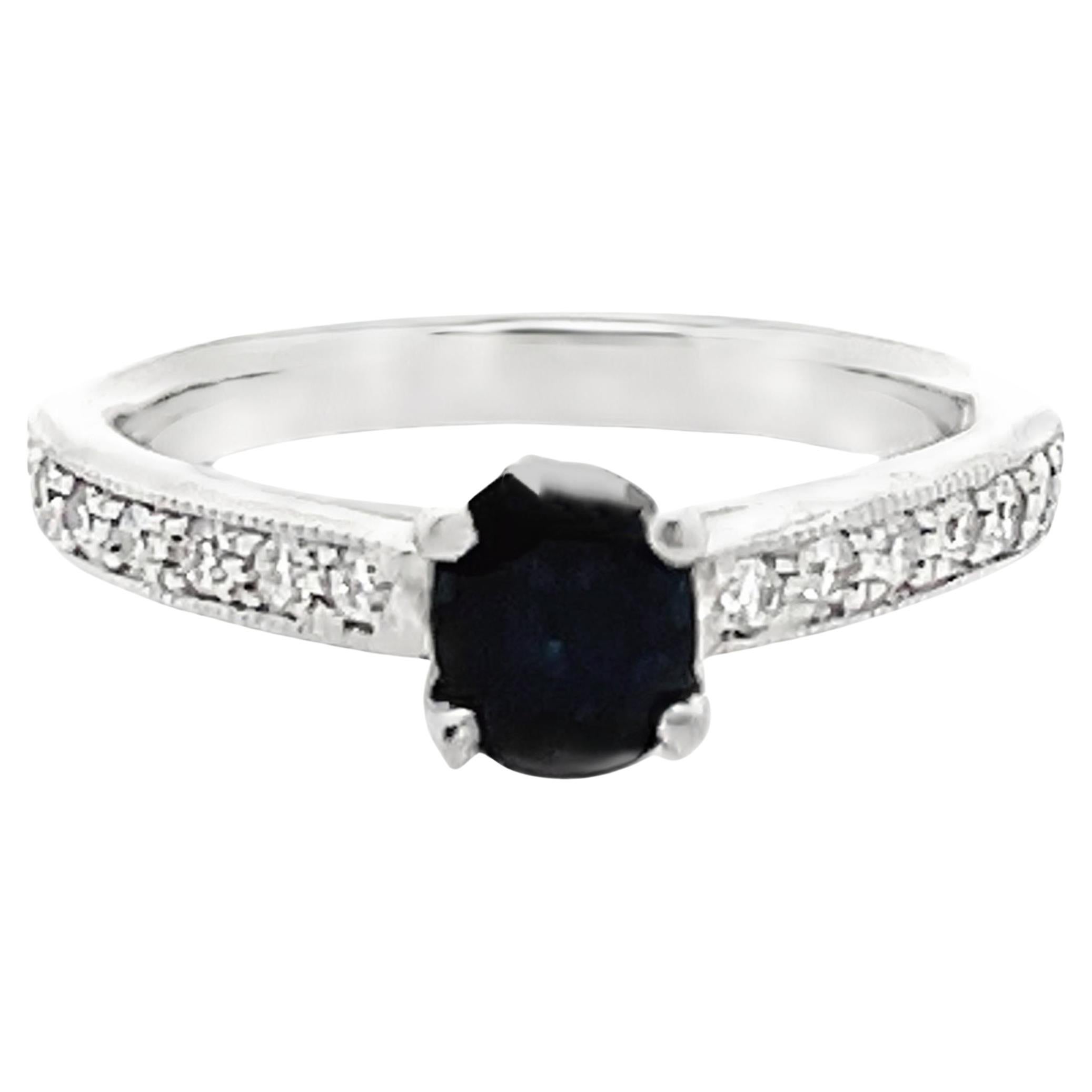 Platinum Scott Kay Sapphire & Diamond Ring