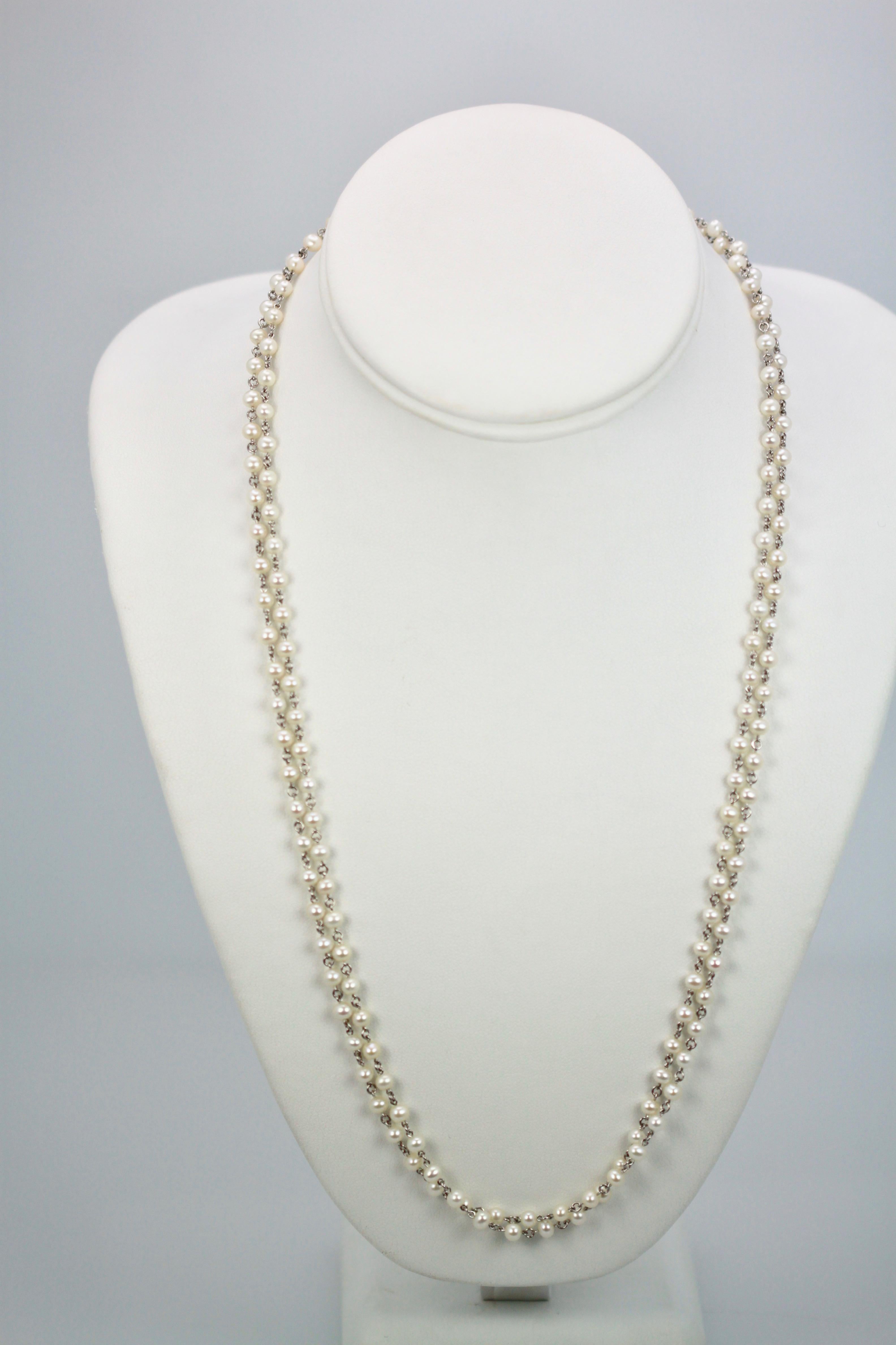 platinum pearl necklace