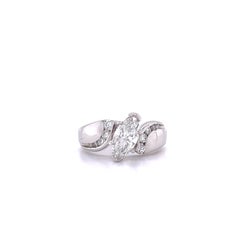 Platinum Set 1.20 Carat, G, VS2, Marquise Diamond Engagement Ring