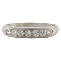 Platinum Seven Stone Diamond Wedding Band, Apffel Co