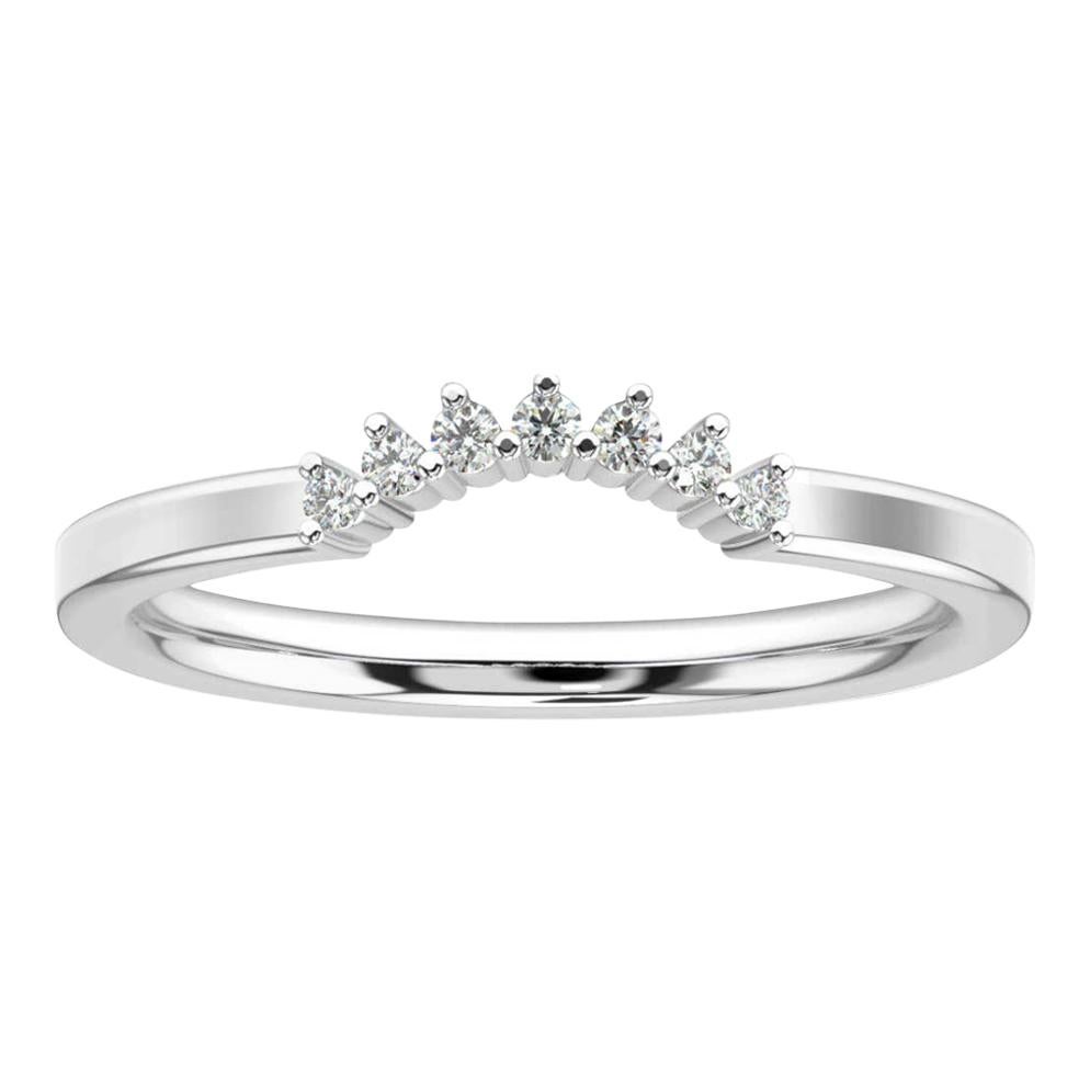 Platinum Siena Petite Diamond Ring For Sale