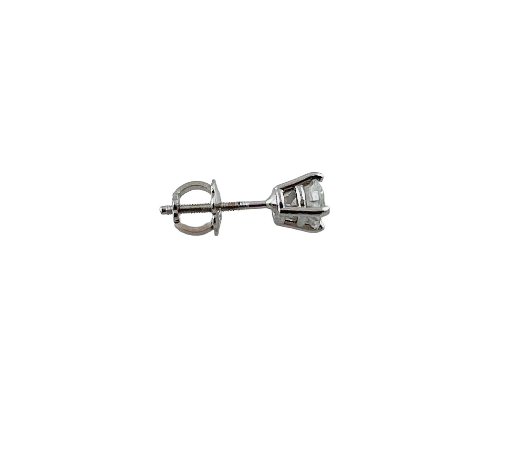 Brilliant Cut Platinum SINGLE Diamond Stud Earring #16579