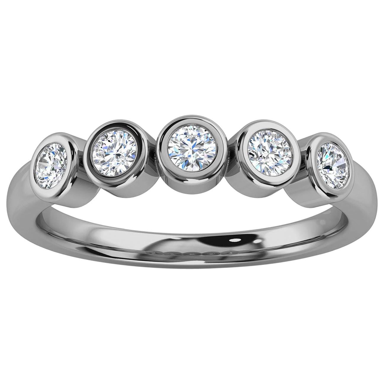 Platinum Soph Delicate Bezel Diamond Ring '1/3 Ct. Tw'