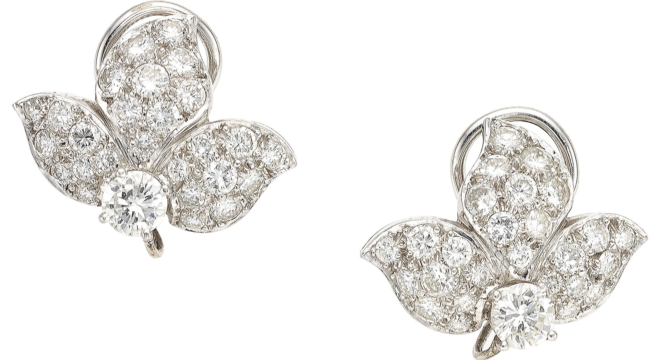 Platin-Südseeperle und 5 Karat Diamant Tag/Nacht Ohrringe mit Clip im Angebot 2