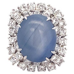 Platinum Star 21..62 Carat Sapphire and Diamond Ring