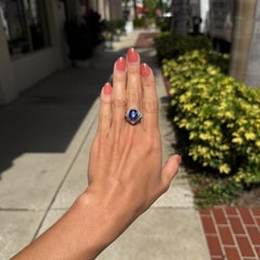 Anello in platino con zaffiro a stella