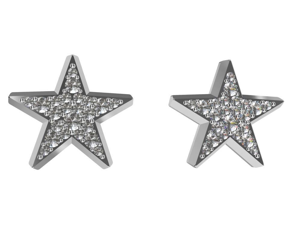 For the Ladies, Platinum Star Stud GIA Diamonds Earrings ,  Now you can catch a falling star and wear them!  This year marks a new era in time for brighter days ahead! 
Stars! Everyone is mezmerized looking at stars! Here is a pair you can others