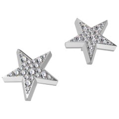 Orecchini a stella in platino con diamanti GIA