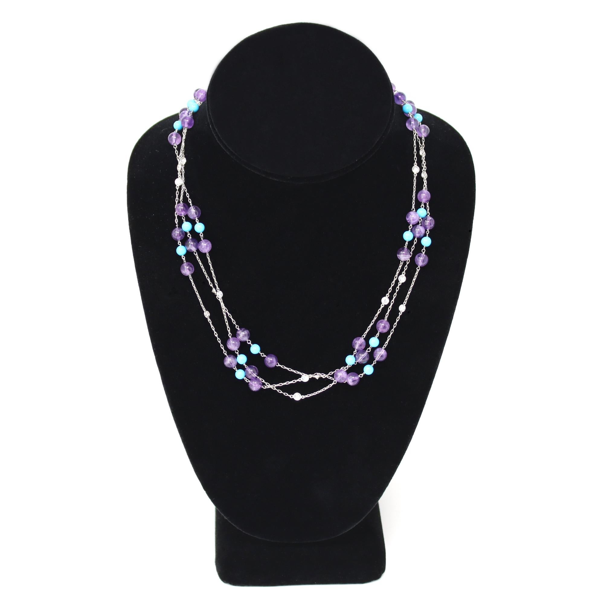 amethyst bead necklace