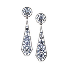 Platin Sterlingsilber  Aquamarin  Blauer Topas-Armreif