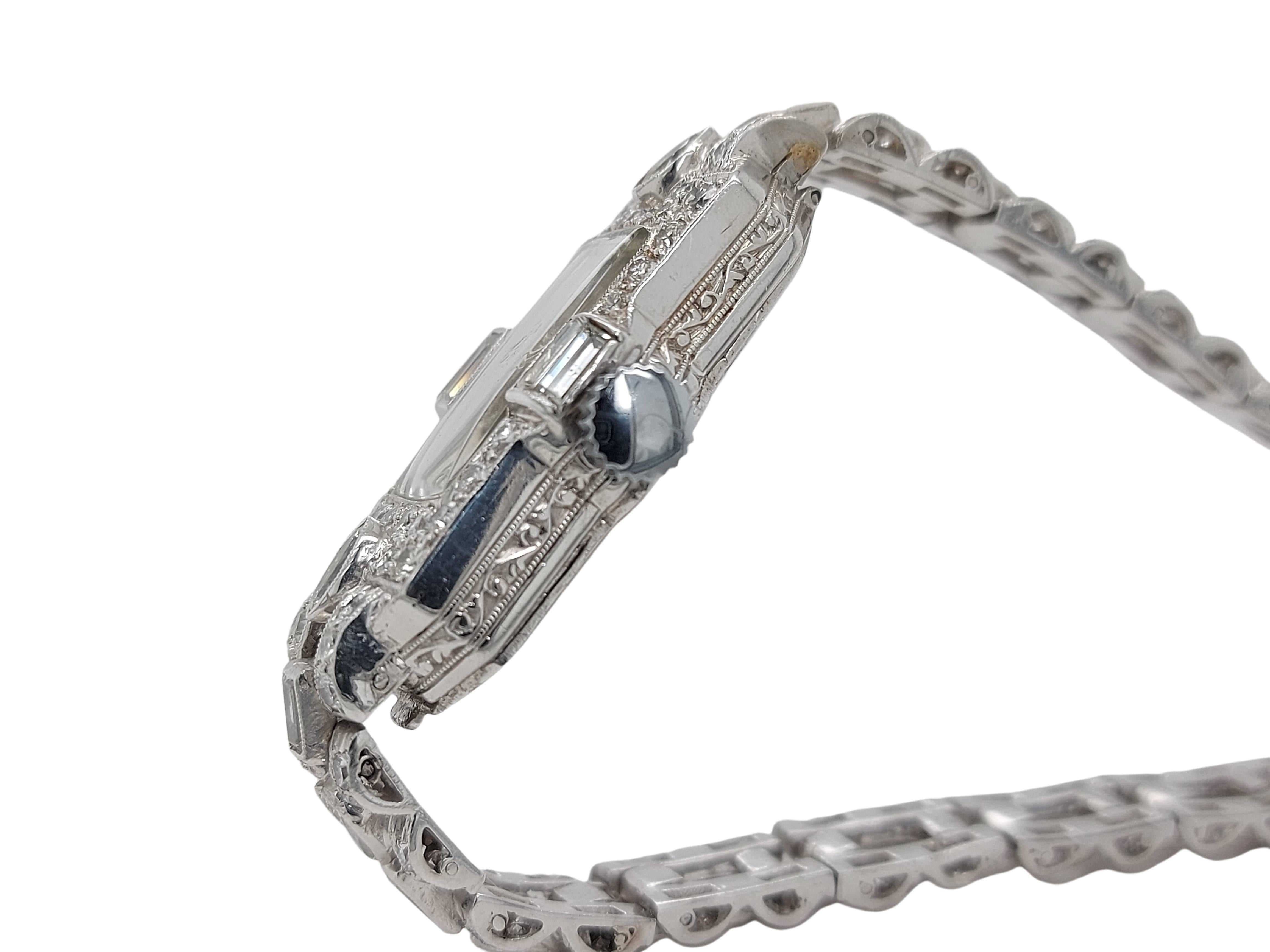 Marquise Cut Platinum Stunning Pallas Diamond Tennis Bracelet Watch For Sale