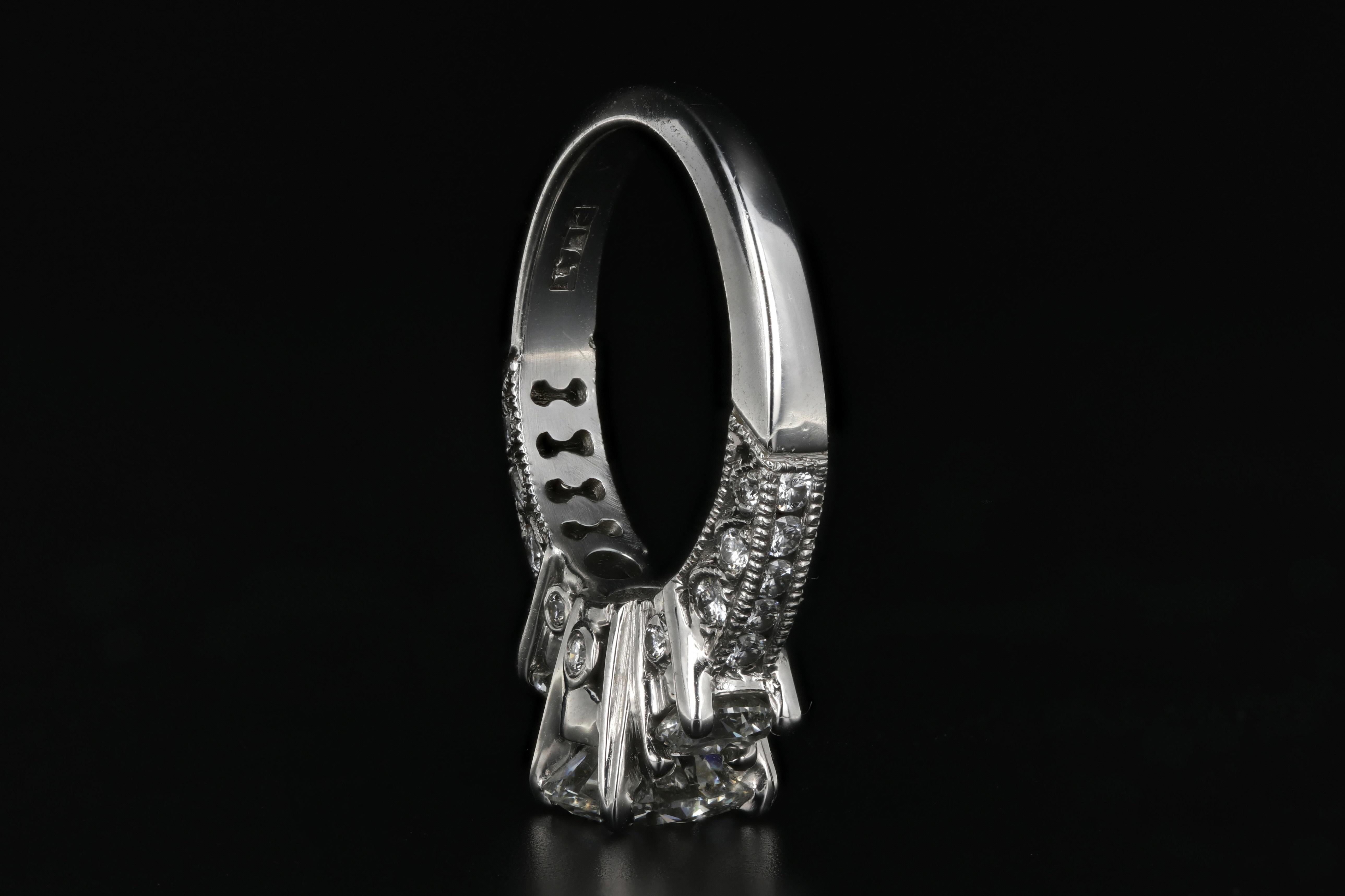 Platinum Tacori 1.54 Carat Diamond Ring GIA Certified 2