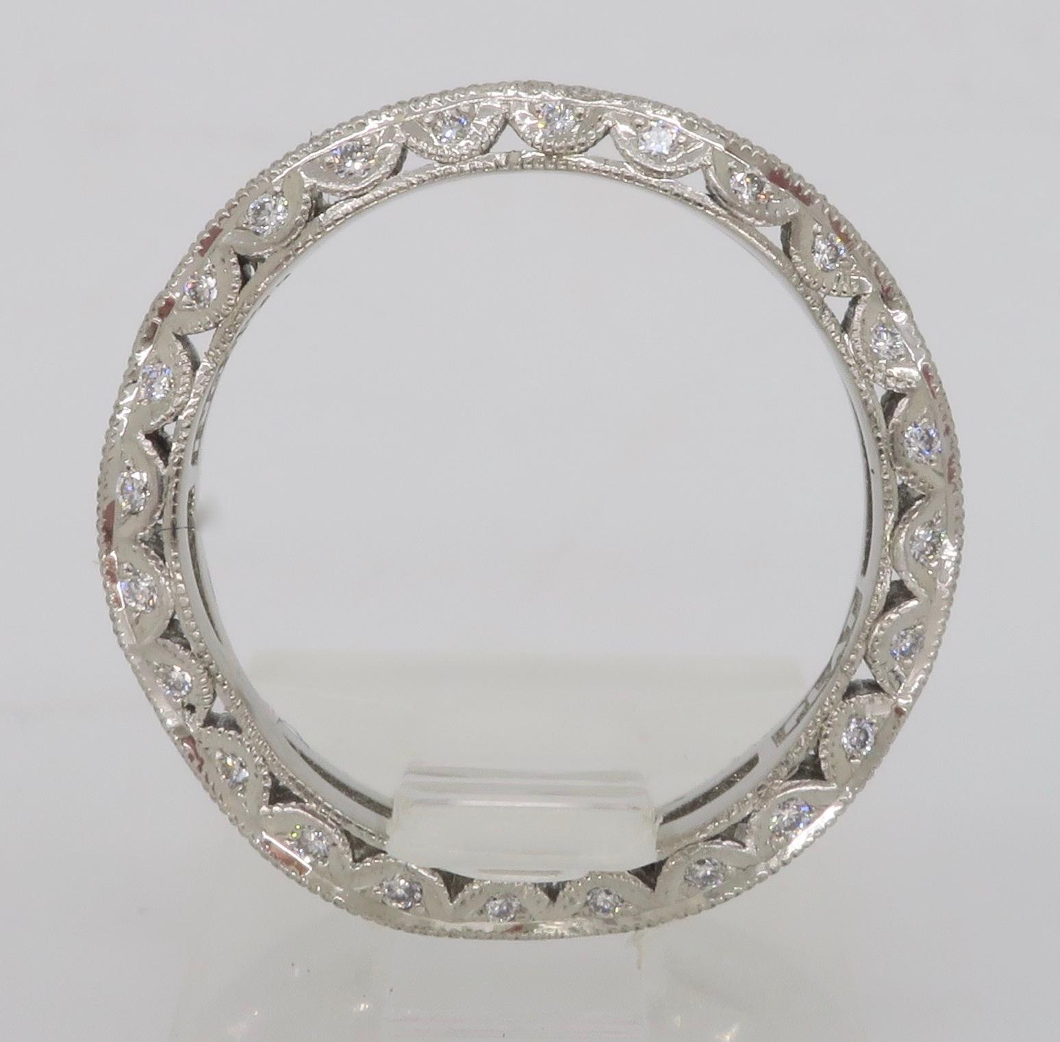 Platinum Tacori Diamond Eternity Band 7