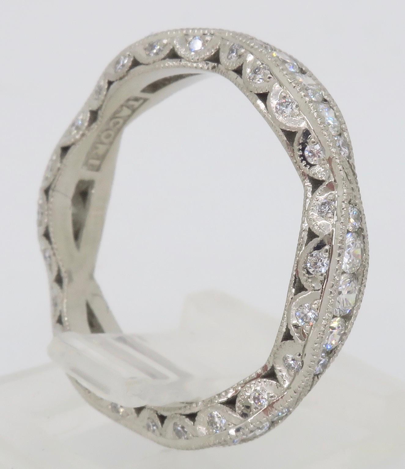 Platinum Tacori Diamond Eternity Band 9