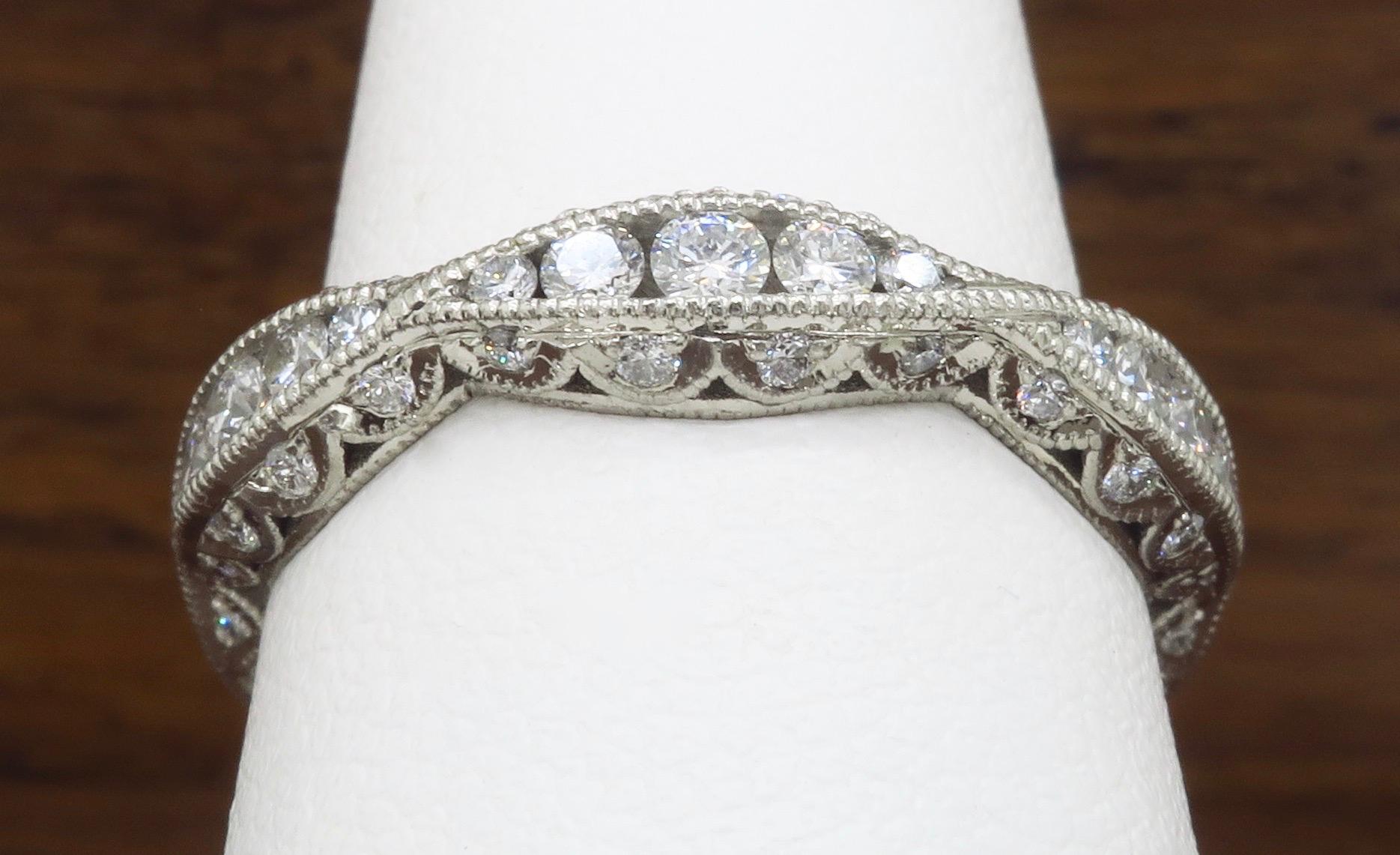 Round Cut Platinum Tacori Diamond Eternity Band