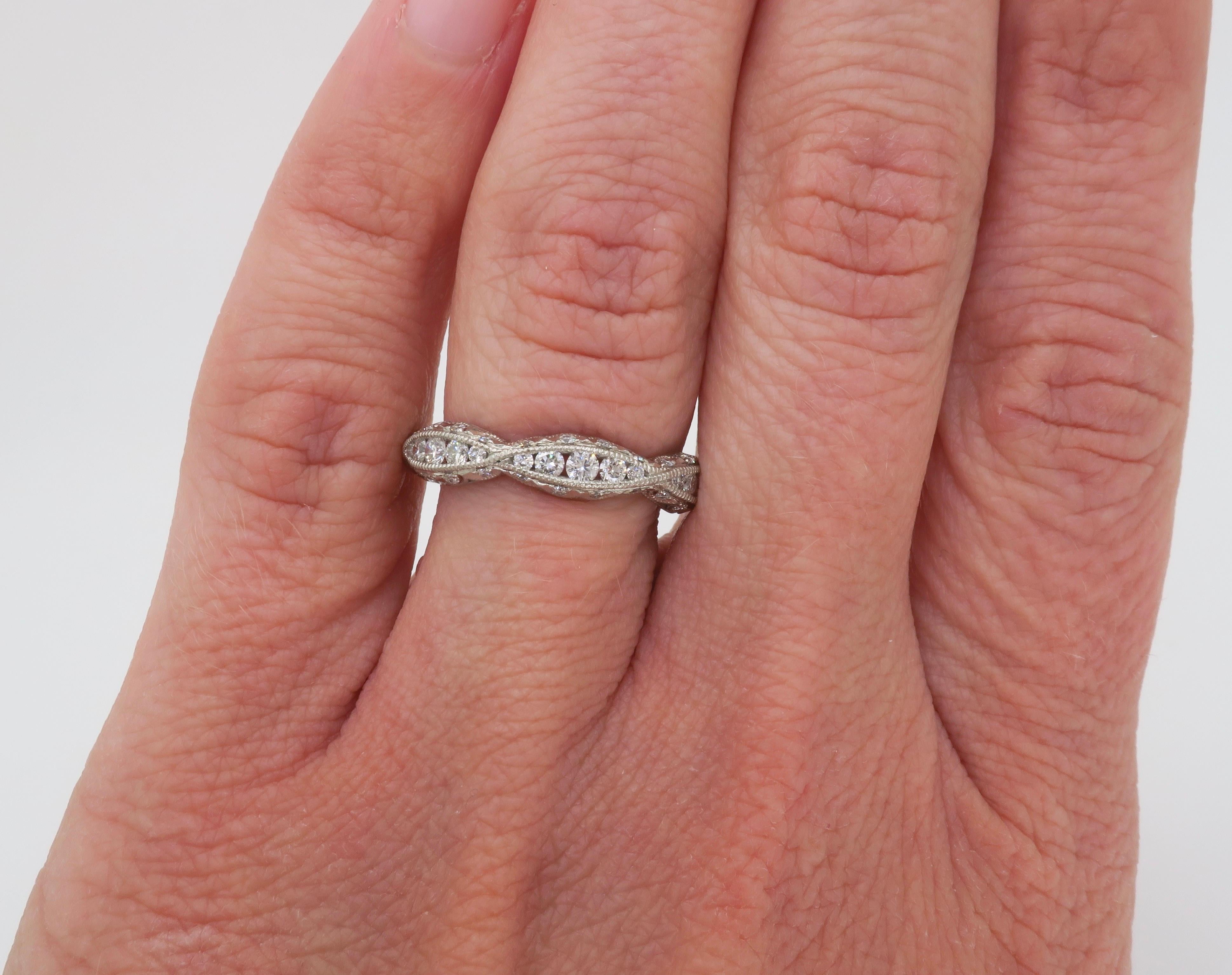 Platinum Tacori Diamond Eternity Band 1