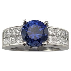 Vintage Platinum Tanzanite and Diamond Ring 