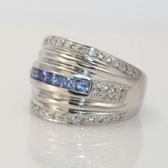 Platinum Tanzanite & Diamond Ring .25TDW, 14.8gr