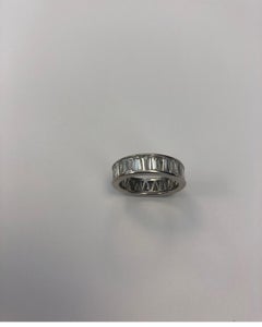 Platinum Tapered Baguette Channel Set Wedding/Eternity Band