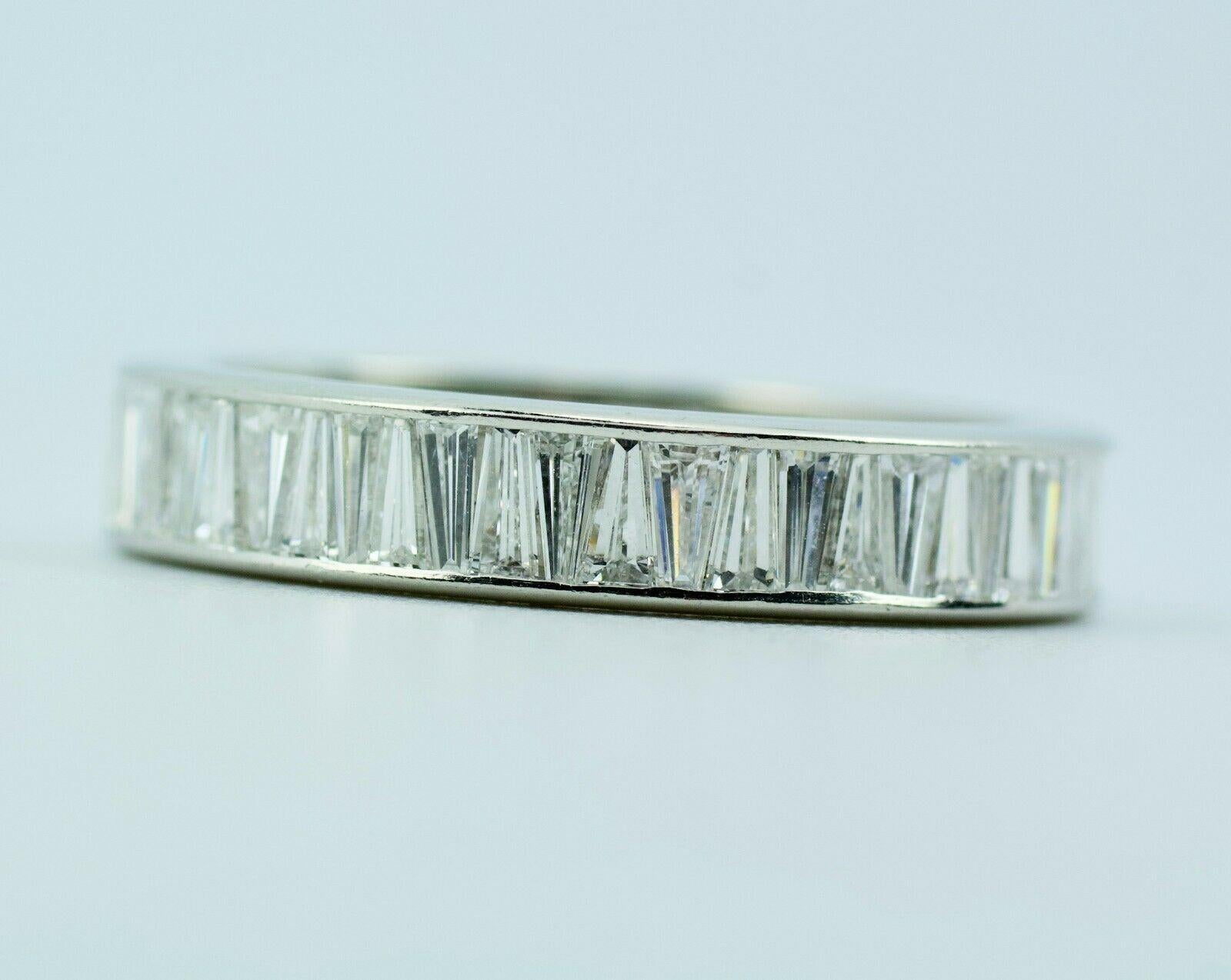 tapered baguette eternity band