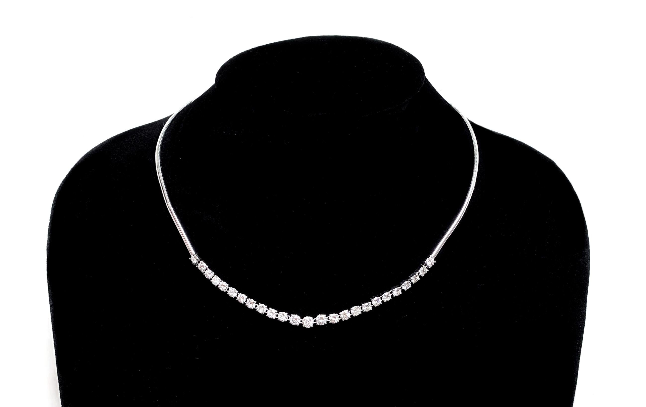 platinum tennis necklace