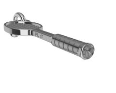 Platinum Tennis Racket Charm
