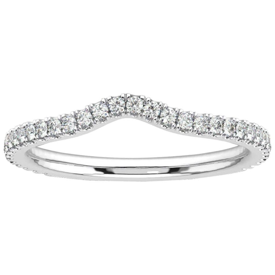 Platinum Thelma Curve Diamond Ring '1/2 Carat' For Sale
