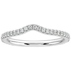Used Platinum Thelma Curve Diamond Ring '1/2 Carat'