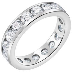 Platinum Three Carat Diamond Eternity Wedding Band